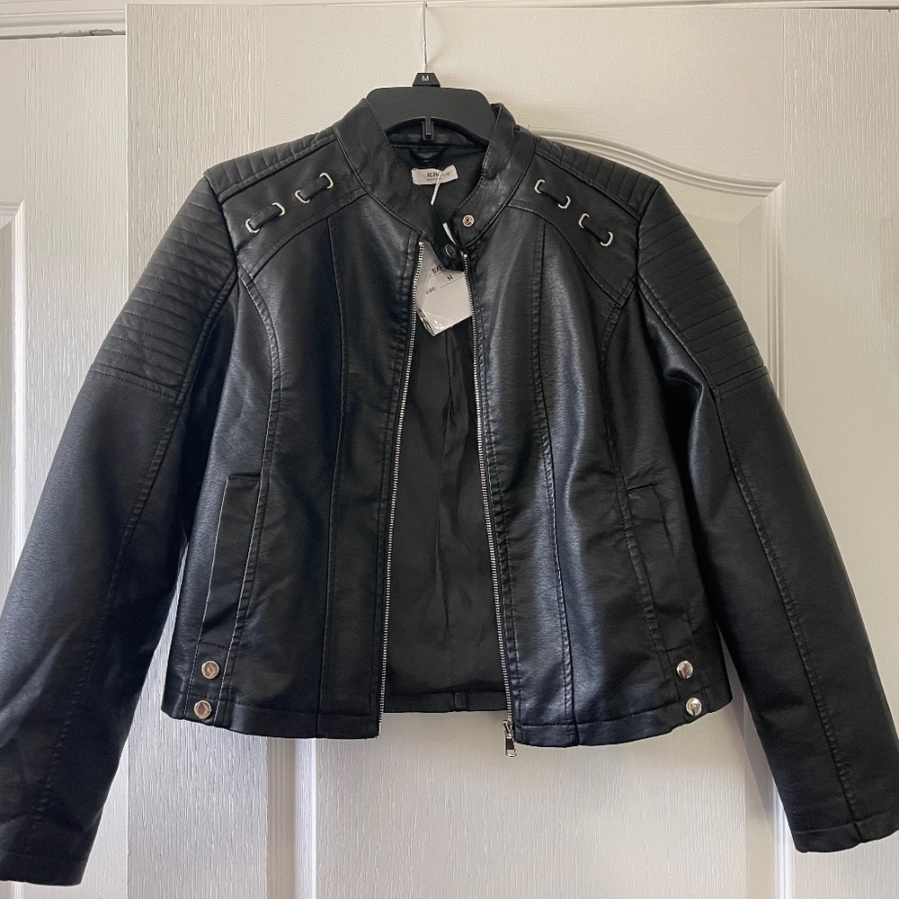 Black leather jacket